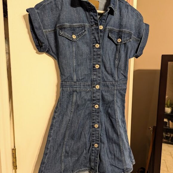 American Eagle Outfitters Dresses & Skirts - SOLD American Eagle Denim Short Sleeve Shirt Dress S NEW